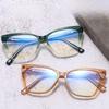 "2022 TR90 Cat-Eye Anti-Blue Light Glasses Frame - Trendy Makeup-Free Street Style for Women"