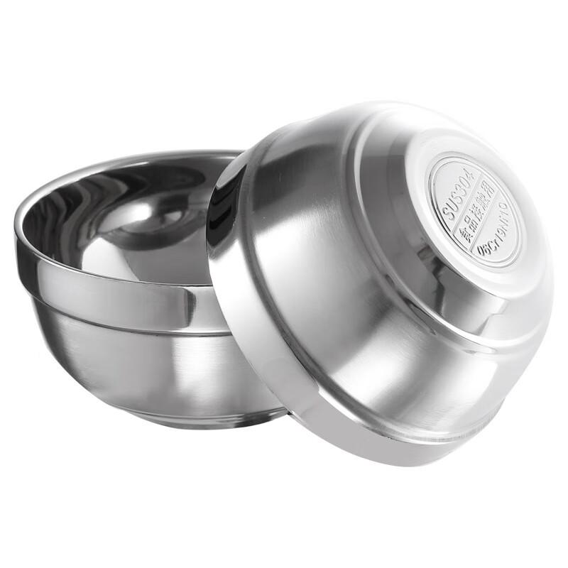 

Wuhe 304 Stainless Steel Double-Layer Anti-Scald Rice Bowls