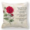 Creative Valentine's Day Happy Letters Digital printing short plush pillow covers for car sofa office cushion cover home goods