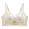 Underwear summer thin women's no steel rim breathable large chest small anti-sagging adjustment type pull gather bra cover