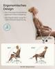SONGMICS Office Chair, Ergonomic Swivel Chair, Padded Seat, Fabric Cover, Adjustable and Tilting