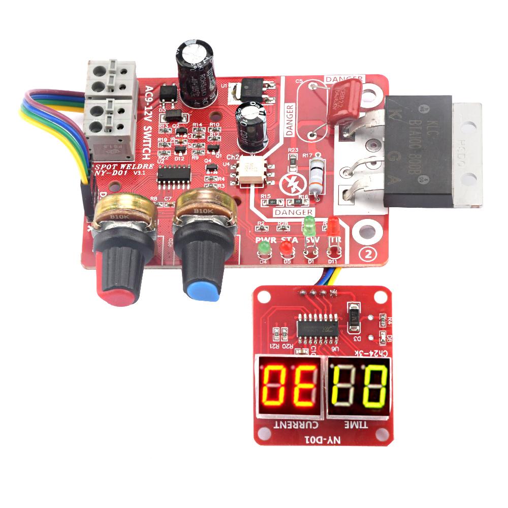 NY-D01 AC110V/AC220V Single Pulse Spot Welding Machine Time and Current Control Board 100A