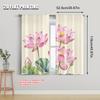 Window Drapes Lotus Versatile Polyester Fabric Without Electricity Spring Party Holiday Decor Suitable Home Use Curtain