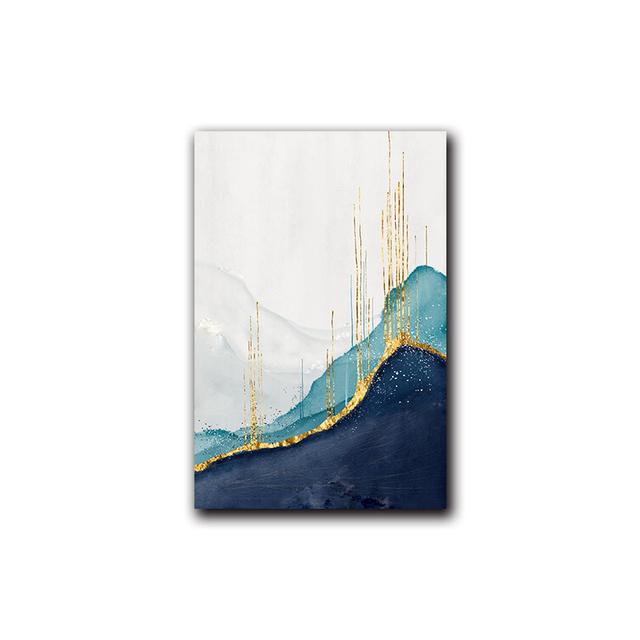 Abstract Shape Traces of Pigment Gravity Painting Simple Canvas Art Poster Print Modern Wall Picture Living Room Corridor Decor