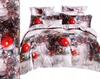 Christmas Bedding Set, Cotton Satin, 160x200 + 2x70x80, Christmas Tree, Bubbles