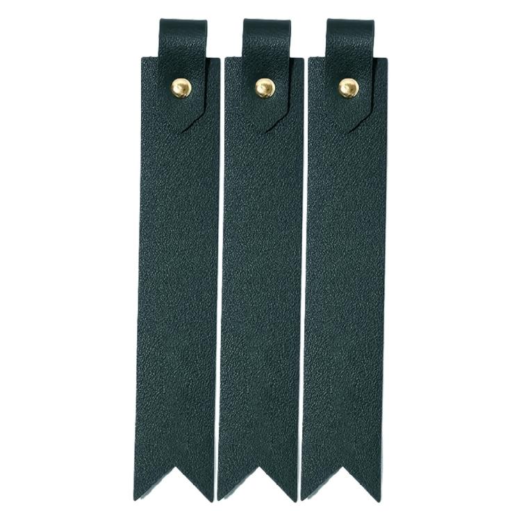 

3 Pcs PU Leather Bookmarks 2 in 1 Page Marker Creative Bookmarks with Pen Holder Simple Book Markers for Book Reading темно-зеленого