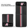 For Motorola Razr 40 5G Phone Case Colorful Stripes Pattern with Rear Screen Film