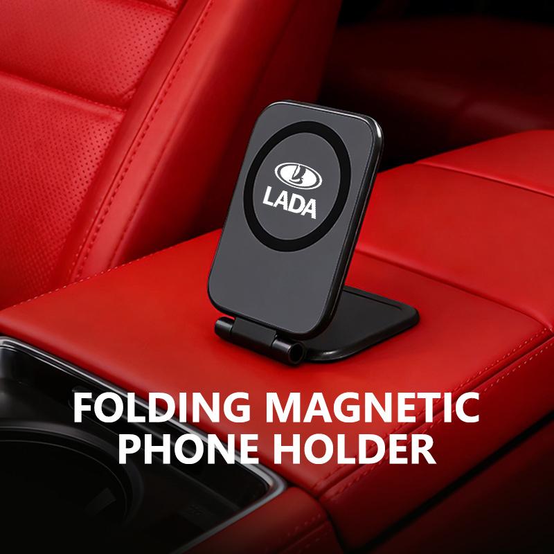 For Lada Mobile Phone Holder Stand Folding thin magnetic Car Phone Holder Largus Priora Vesta Niva Samara Kalina Xray Granta HH45