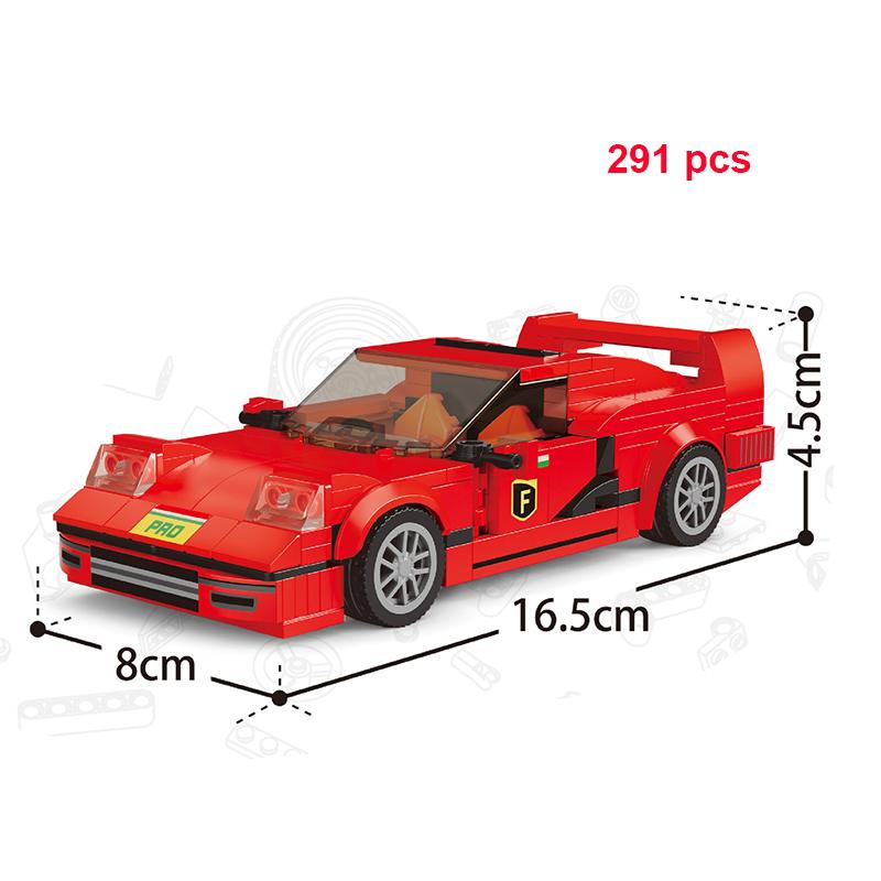 Technischer Speed Car MOC Stadtfahrzeug Rennwagen Rallye Bausteine Ziegel Set Retro Ornament DIY Spielzeug für Erwachsene Geschenke