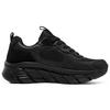 Skechers Bobs B Flex Hi Mesh Pelle Comode Sportive Basse Casual Scarpe Sneakers Donna Nero 117380-BBK