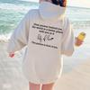 Felpa in peluche unisex tinta unita con stampa slogan - Pullover sportswear autunno/inverno da donna