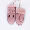 1 Paar Unisex Fäustlinge Verdickt Vollfinger Winter Warm Kinderhandschuhe Wildlederimitat Cartoon Tier