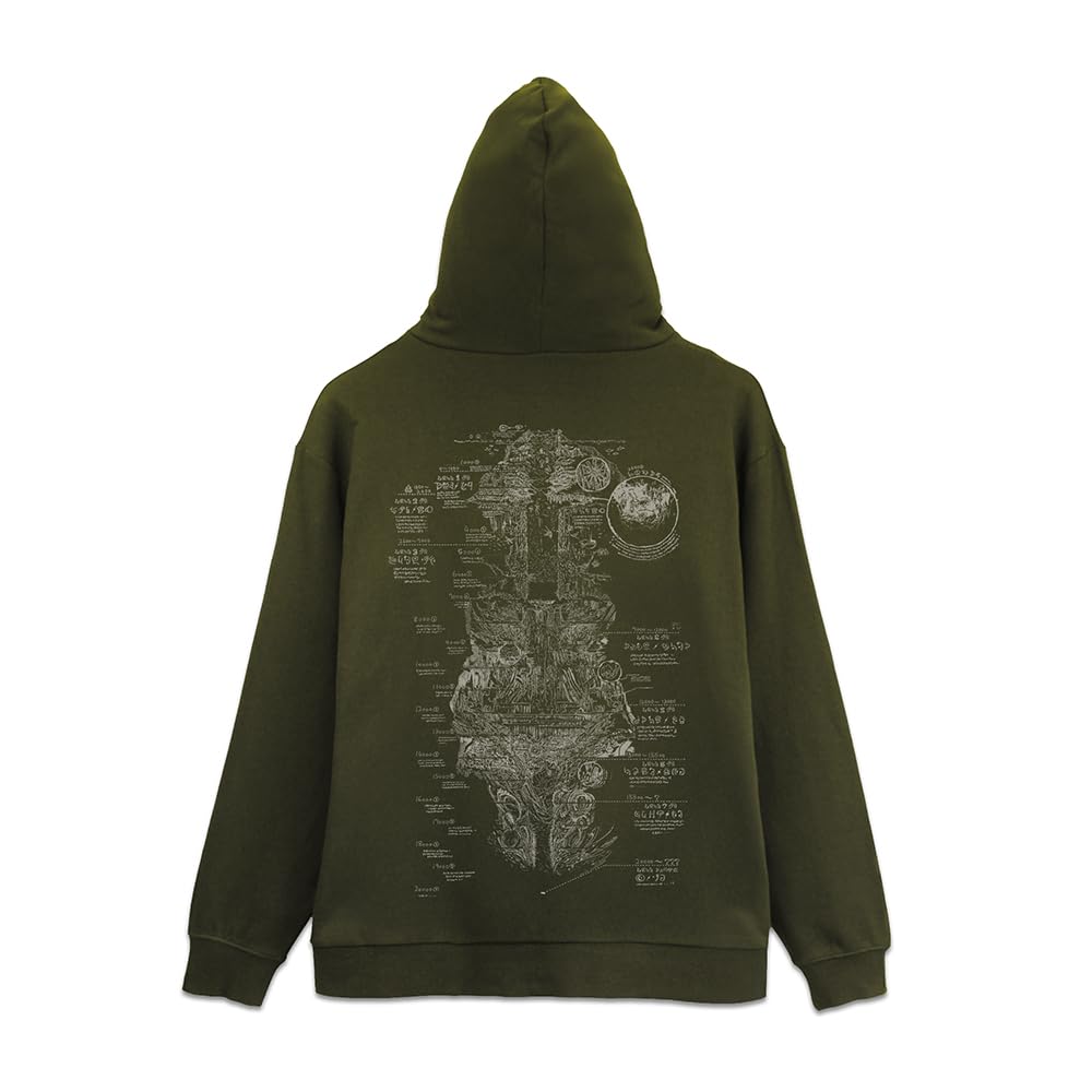 COSPA Made in Golden Land of the Fiery Sun Abyss Map Zip Hoodie MOSS XXL Size [Official] Abyss Ver.2.0