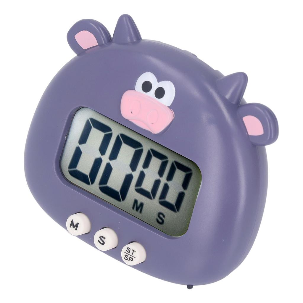 Digital Kitchen Timer Countup Countdown Cartoon Animal Sound Flash Alert Easy Operation with Stand