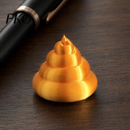 Funny Poop Gift Magnetic Golden Ornament, 3D Printed Table Decoration, Decor Prank Figurine, Gag for Friends Party Decoration