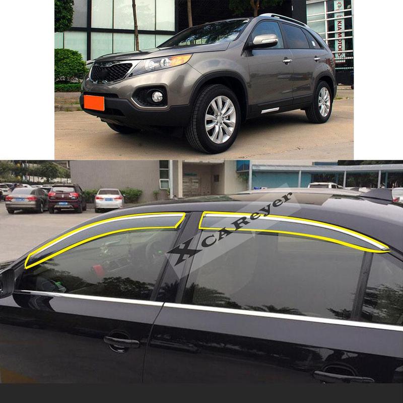For KIA Sorento 2003 2004 2005 2006 2007 2008 Car Body Styling Sticker Plastic Window Glass Wind Visor Rain/Sun Guard Vent Parts