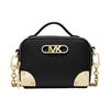 Cow Leather Box Bag, Shoulder Bag, Crossbody Bag Mini Women's Black 32F3G9EC0L-001