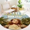Lana Del Rey Fan Art Custom Name Round Area Rug Carpet Rug For Living Room Bedroom Sofa Playroom Decor Nonslip Floor Mat