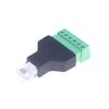 1 יחידה מחבר מתאם מצלמת אבטחה (CCTV) תקע זכר Ethernet לבלוק טרמינלים מוברג 6 פינים עם מפצל תקע טרמינל RJ12 6P6C