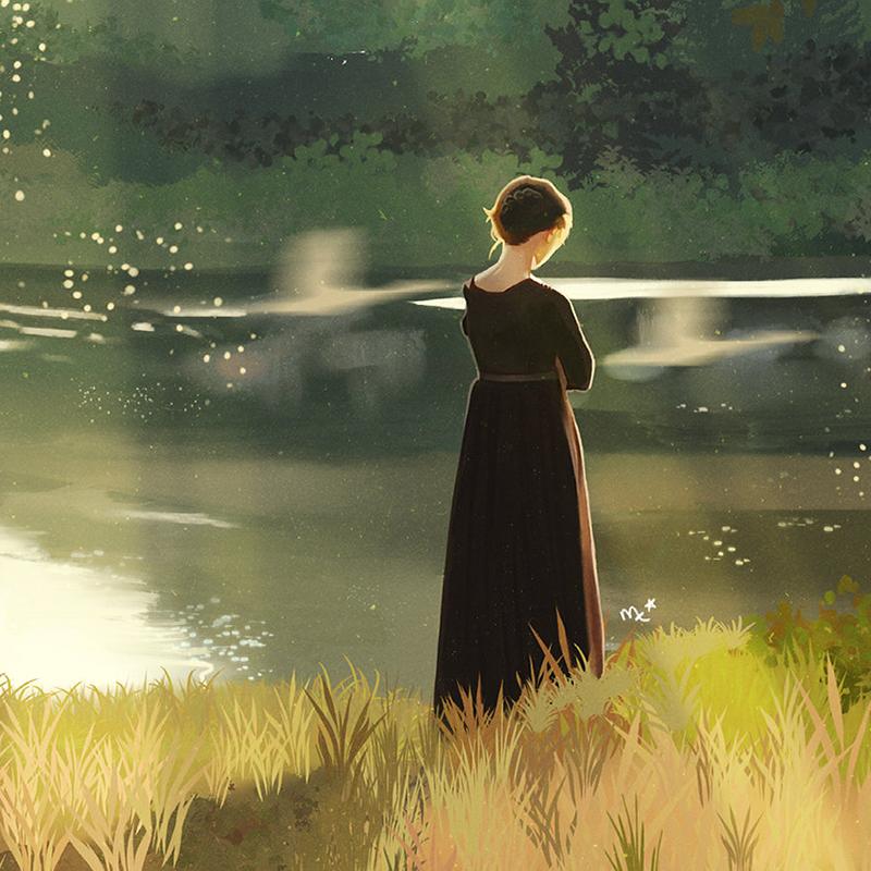 Jane Austen Pride and Prejudice Watercolor Painting Canvas Poster Book Lovers Art Gift Bookshelf Decoration Romantics Prints