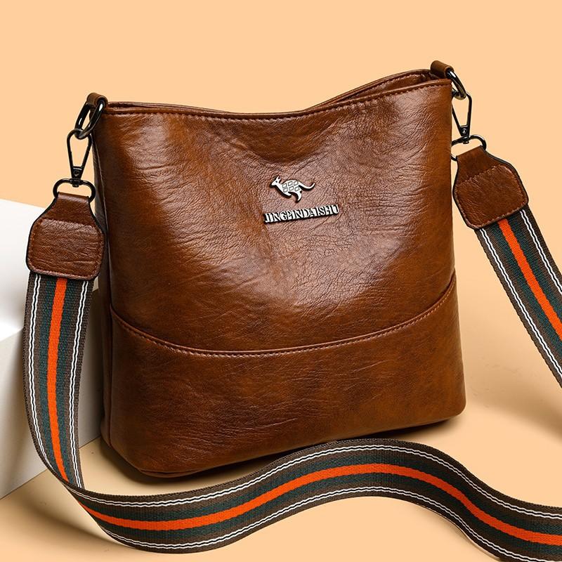 

Простая и универсальная сумка-ведро большой вместимости для поездок на работу, одноплечевая сумка-кроссбоди жёлтый