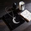 Gothic Moon Pendant Necklace With Zinc Alloy Geometric Design For Women