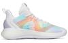 Men's Sneakers ANTA Bubble Bomb Basketball Shoes Men's Low-top Ivory White/Fluorescent Aqua/Light Rainbow Pink