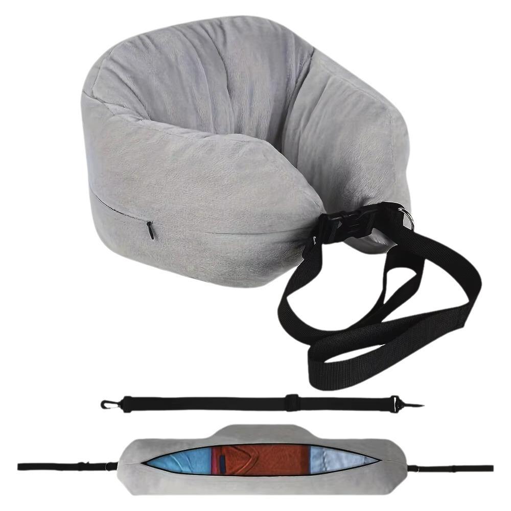 Adjustable Fillable Neck Pillow Washable Self-filling Neck Pillow Cover Plane Trips