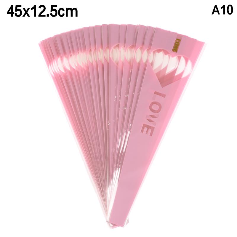 

20/50Pcs Single Rose Sleeve Flower Package Bouquet Package Valentine S Day With Clear Flower Packaging Bag Party Decor A10