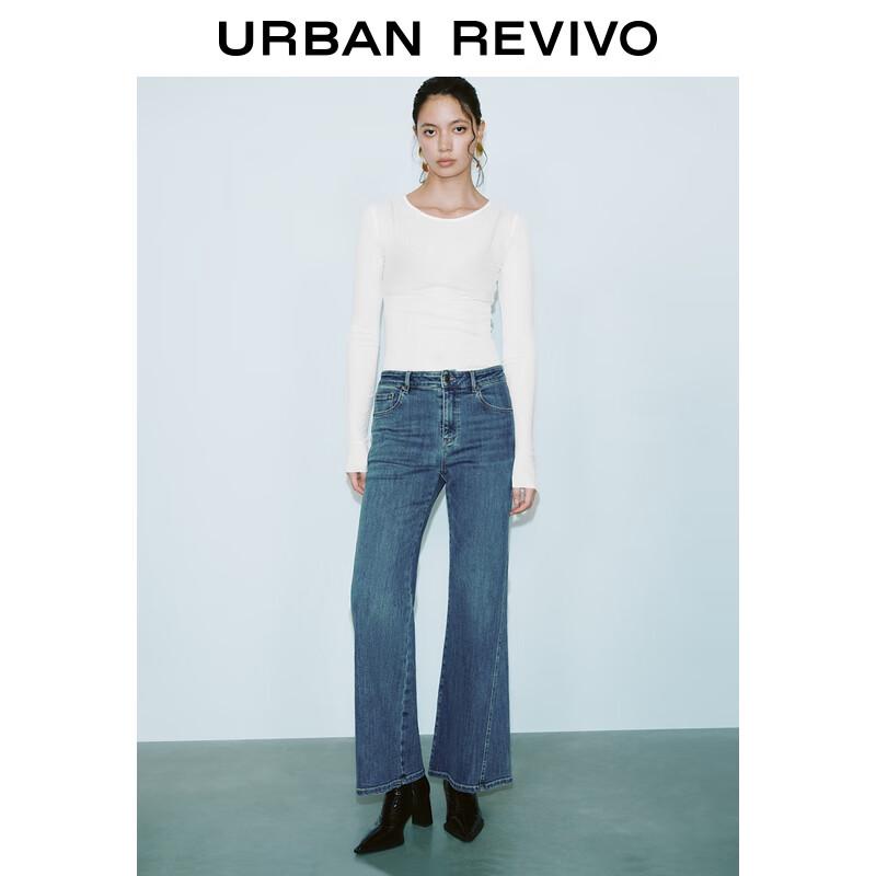 

Женские джинсы UR 2025 Осень Ретро Вареные Зауженные Клеш 30