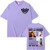 Singer Dela Rose Album Tour 2025 Cover Tshirts Unisex Women Clothing Harajuku Retro T Shirt 100 Cotton High Quality Tshirt Tops