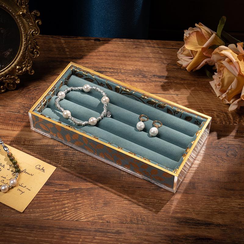 Vintage Schmuck Ringe Präsentationshalter Ständer Tablett Ring Organizer Armband Halskette Präsentation Aufbewahrungstablett für Schublade