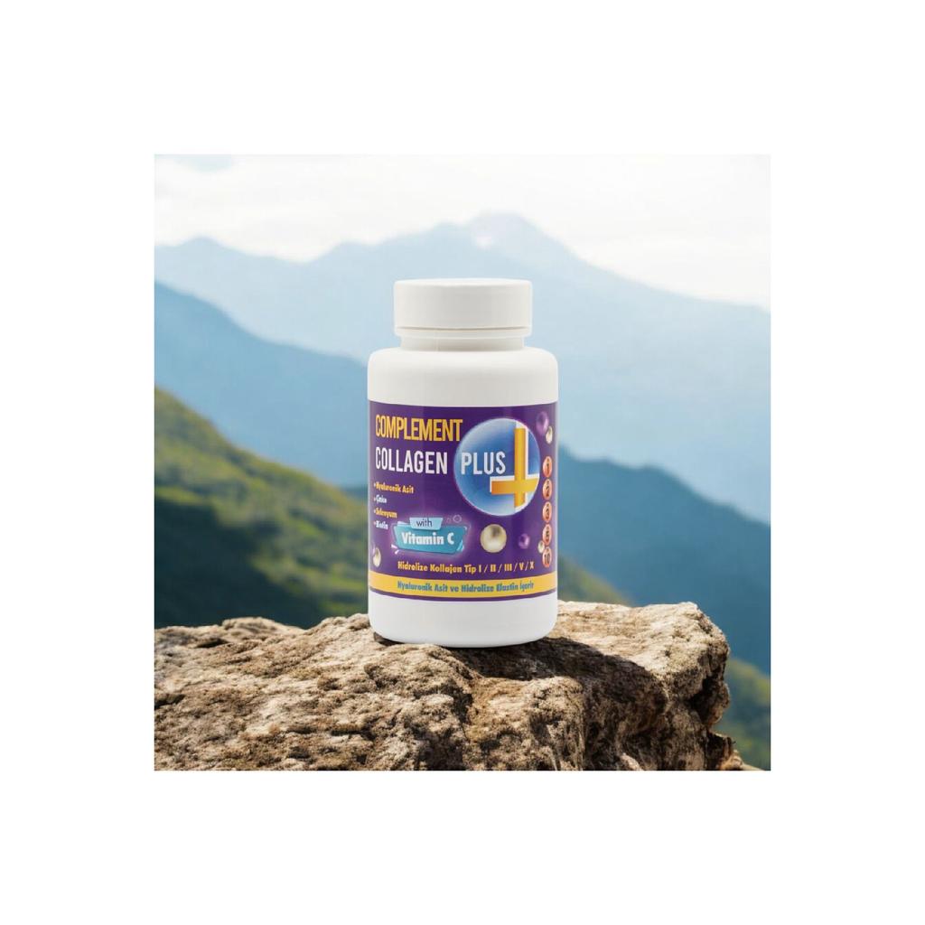 Collagen Plus 60 Tablet Type 1, 2, 3, 5, 10, Hydrolyized Elastin Hyaluronic Acid And Vitamin C