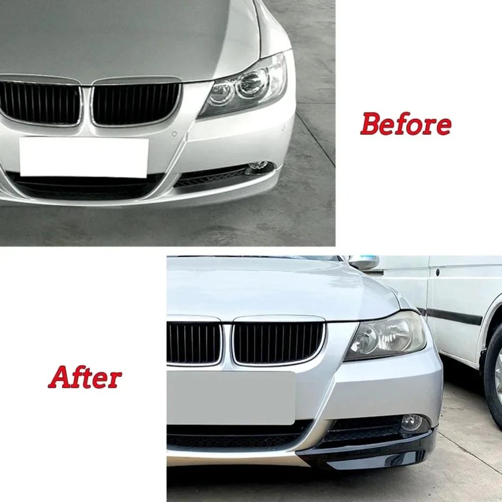 For BMW 3 Series 318i 320i 330i E90 E91 LCI Facelift 2005-2008 Car Front Bumper Lip Body Kit Spoiler Splitter Bumper Canard Lip