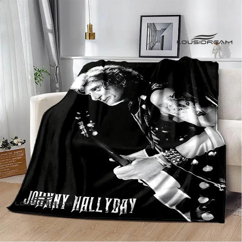 French Rock Star Johnny Hallyday Blanket Flannel Blanket Home Travel Blanket Fashion Warm Blanket Bed Linings Birthday Gift