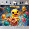 2D "Happy Birthday" Duck Tapestry Balloon Gift Party Background Cloth