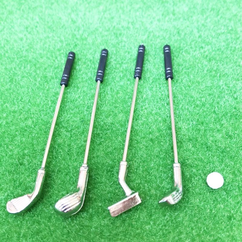 5pcs 1/12 Golf Club Set With Balls Dollhouses Accessories For Outdoor Scene Decoration And Craft Model Project Display
