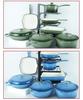 Seven-Piece Cast Iron Enamel Cookware Set: Includes Frying Pan, Flat-Bottom Pot, Stew Pot, Seafood Pot, and Mommy Pot