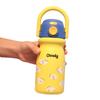 Water bottle new children's 111 thermos cup double drink straw cup female cute portable water cup