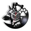 German Shepherd Dog Wall Clock Home Decor Dog Breeds Vinyl Record Vintage Clock Custom Dog Name Wall Clock Gift For Dog Lovers
