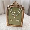 Vintage Inspired Earring Necklace Display Stand Flannel Lined Resin Frame Jewelry Organizers For Home Store Decoration