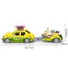 1409PCS Technische Käfer Wagon Bausteine Tourist Picknick Autos Anhänger Traktor RV Set Fahrzeug Modell Ziegel Spielzeug Für Kind Geschenk