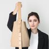 Korean Lazy Style, High-end Feeling, Large Capacity, Spring and Summer New Leather Bucket Bag, Commuting Diagonal Cross Tote Bag