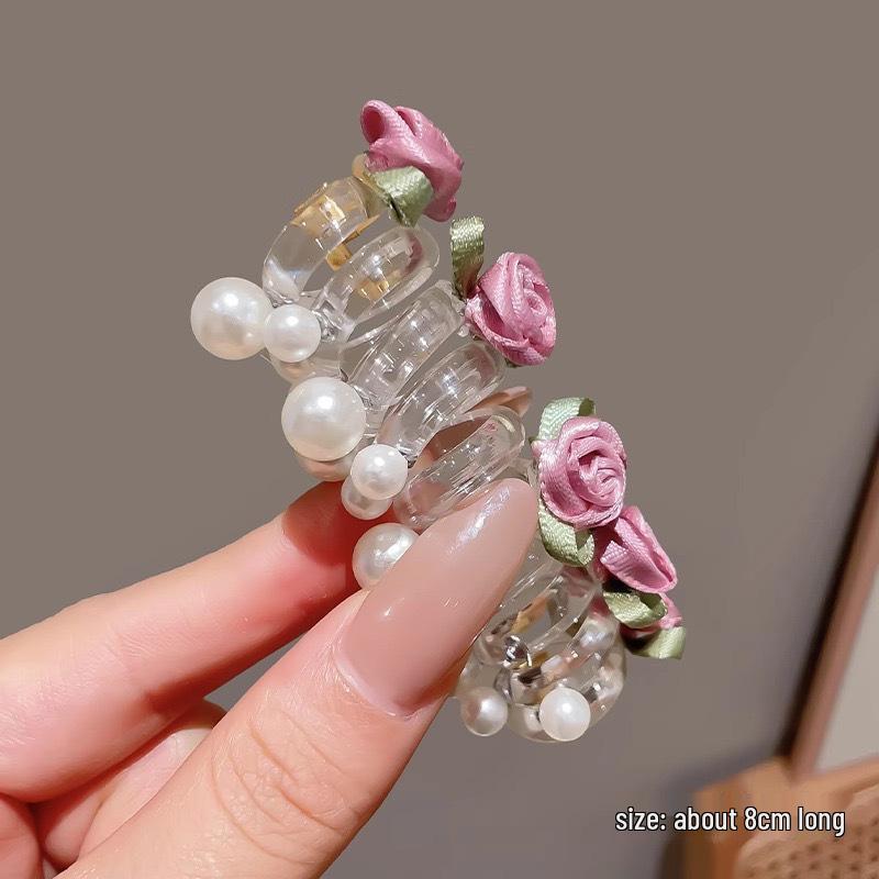 Süßer Schmetterling Rose Perlen Haarband & Flecht-Accessoire Set