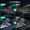 100W Car Charger with Roof Starlight Fast Charging PD 30W Type-C Retractable Cable 3 Charging Ports Phone Charger For Android