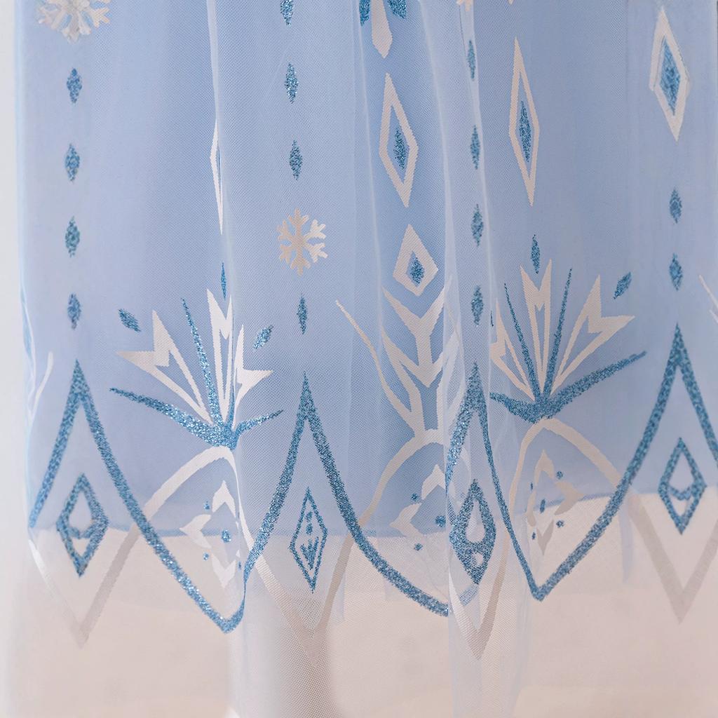 Girls Elsa Princess Frozen Dress Christmas Holiday Party Puffy Bubble Sleeve Tutu Costume for Kids