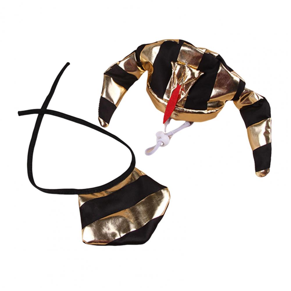 

Festive Pet Attire Halloween Pet Costume Egyptian Pharaoh Pet Cosplay Costume Set for Small Medium Cats Dogs for Dress-up