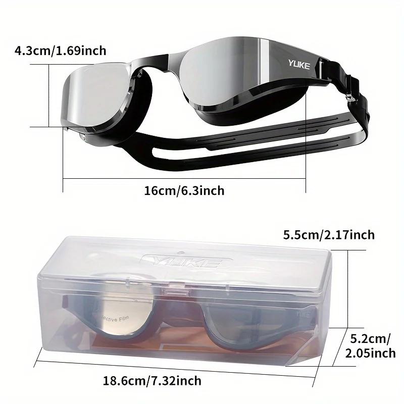 2025 Professional Anti-Fog Plating HD Swimming Goggles Leak Proof Protection Glasses Men Women Adjustable Silicone Swim Eyewear