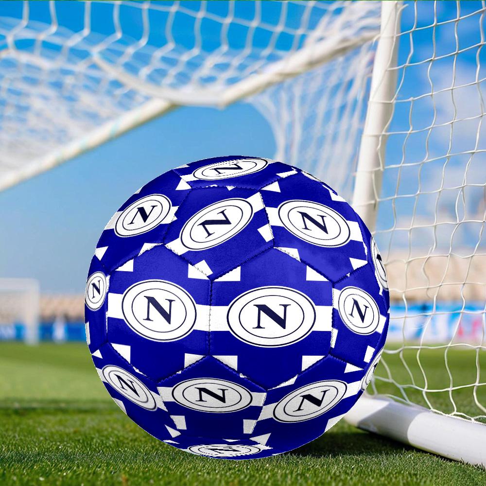 Napoli Football Club Emblem Size 5 Soccer Balls, Anti-Slip, Protective Football, Outdoor Sport, Practice Games, Birthdays Gift Suitable for Fan
