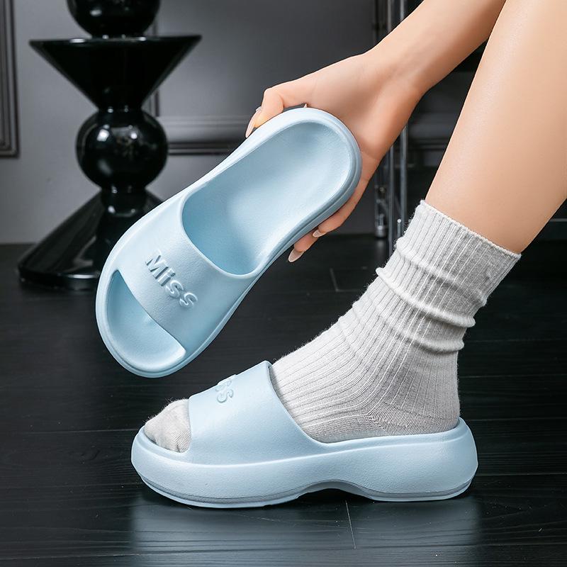 

Женские дезодорирующие шлепанцы на толстой подошве: Мягкие, Увеличивающие рост, Для помещений/улицы, Летняя пляжная одежда 39-40